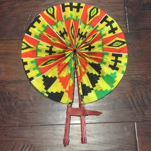 Traditional Multicolored African Fan